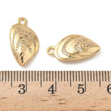 Muslingeskal Vedhæng Med Zirkonia – 18K Forgyldt Messing (19x10x4mm) - Uniq Perler - 120875