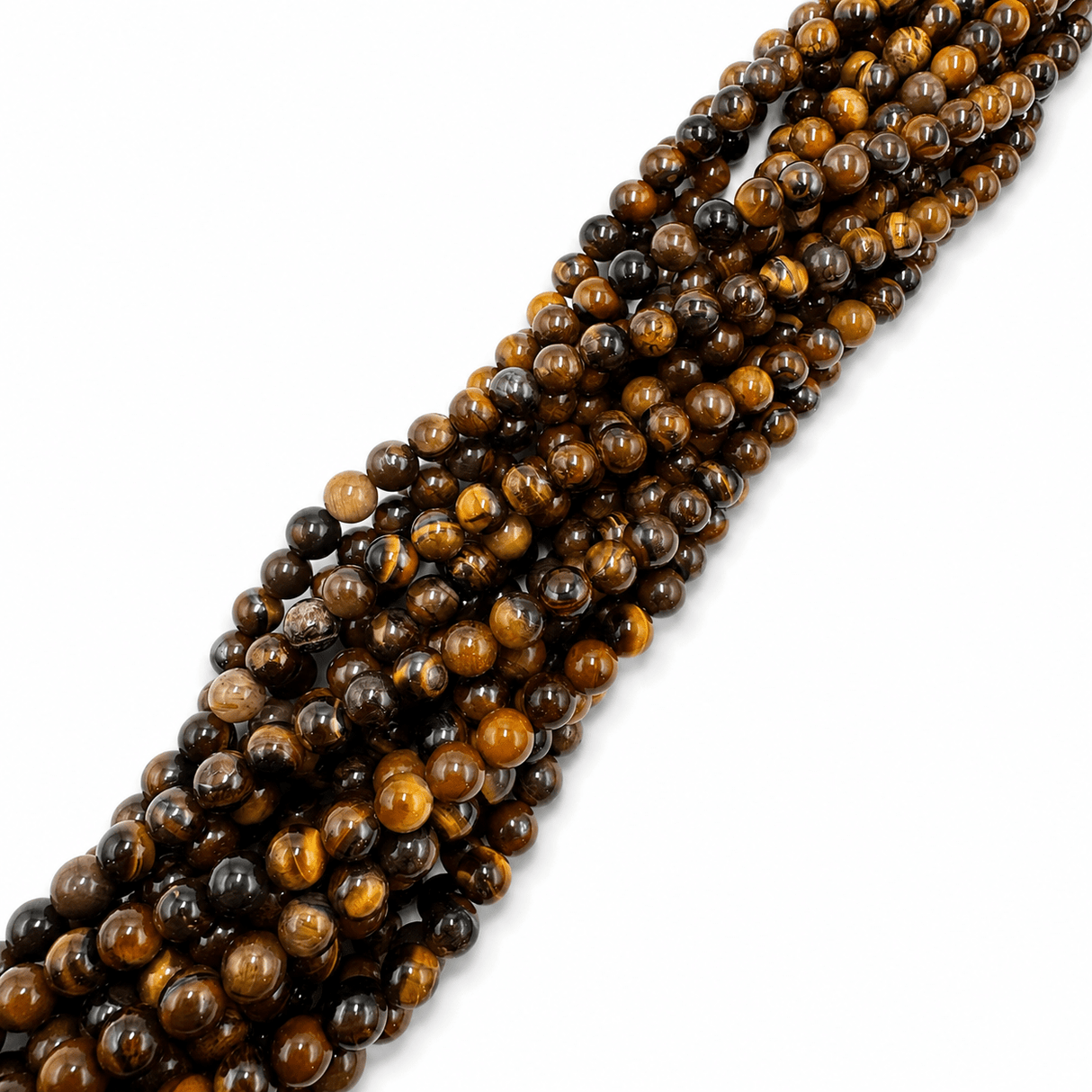 Natur Tigerøje Sten – Brun (6-6,5mm) - Uniq Perler - 66426