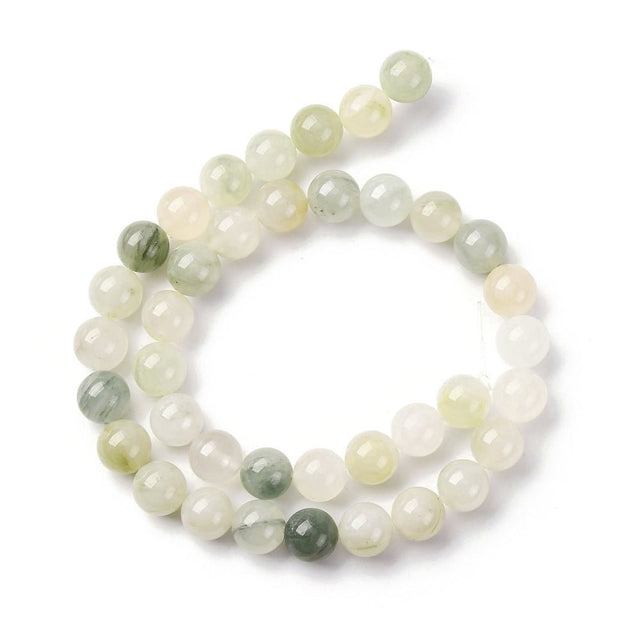 Naturlige Ædelstensperler – Runde (10~10,5mm, Streng) - Uniq Perler - 