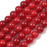 Naturlige Ædelstensperler – Runde, Røde (12mm) - Uniq Perler - 