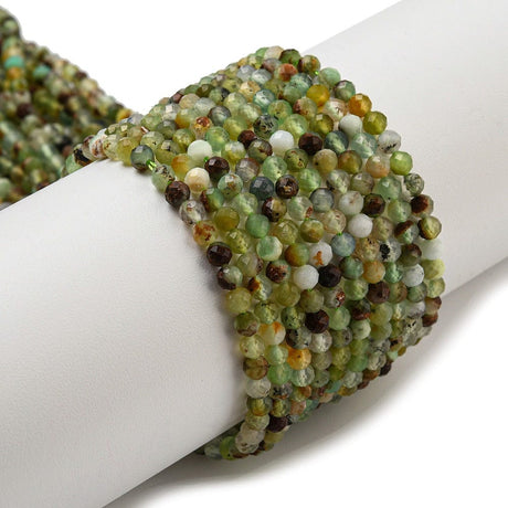 Naturlige Chrysoprase Perler Strenge, Facetteret, 3mm - Uniq Perler - 113230