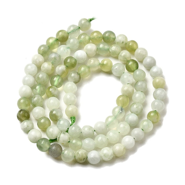 Naturlige Jade Perler – Runde (4~4,5mm, Streng) - Uniq Perler - 