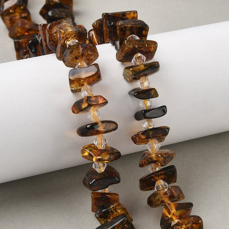 Naturlige Ravperler – Nugget Tumbled Streng (Ca. 10–13mm) - Uniq Perler - 115950