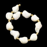 Naturlige Trochus muslingeperler nuggets (11 - 16mm) - Uniq Perler - 