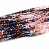 Natursten Mix Perler – Facetteret (4mm) - Uniq Perler - 853477