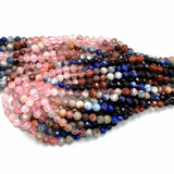 Natursten Mix Perler – Facetteret (4mm) - Uniq Perler - 853477