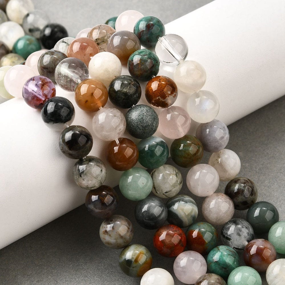 Natursten Mix – Runde (8mm) - Uniq Perler - 115222