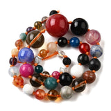 Natursten og glasperler, Mix Størrelser Og Farver, (6 - 18mm) - Uniq Perler - 114930