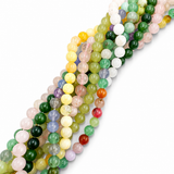 Naturstens Mix – Assorterede Farver (8mm, 10 Strenge) - Uniq Perler - 0000014241