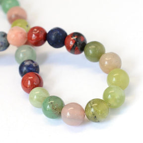Naturstein-Mix – Aventurin, Jaspis, Rosenquarz, Jade, Sodalith (8mm) - Uniq Perler - 678276