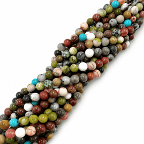 Naturstens Mix – Aventurin, Jasper, Rosakvarts, Jade, Sodalit (8mm) - Uniq Perler - 678276