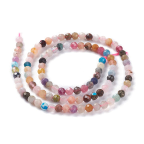 Natursteinsblanding – Farge Mix, Fasettert (4mm) - Uniq Perler - 115439