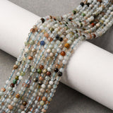 Naturstens Mix – Farve Mix, Facetteret, Rund (2mm) - Uniq Perler - 