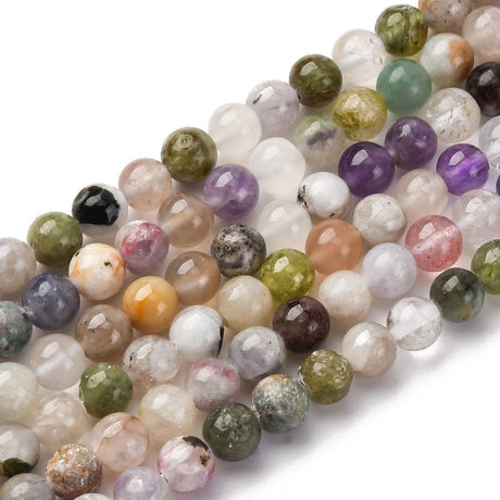 Naturstens Mix – Farve Mix, Rund (6mm) - Uniq Perler - 