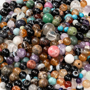 Naturstens Mix Perler (100 gram) - Uniq Perler - 192781