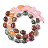 Naturstens Mix Perler – Flade Ovale (8~8,5x6~6,4x3,8~4mm) - Uniq Perler - 125916