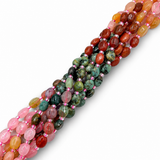 Naturstens Mix Perler – Flade Ovale (8~8,5x6~6,4x3,8~4mm) - Uniq Perler - 125916
