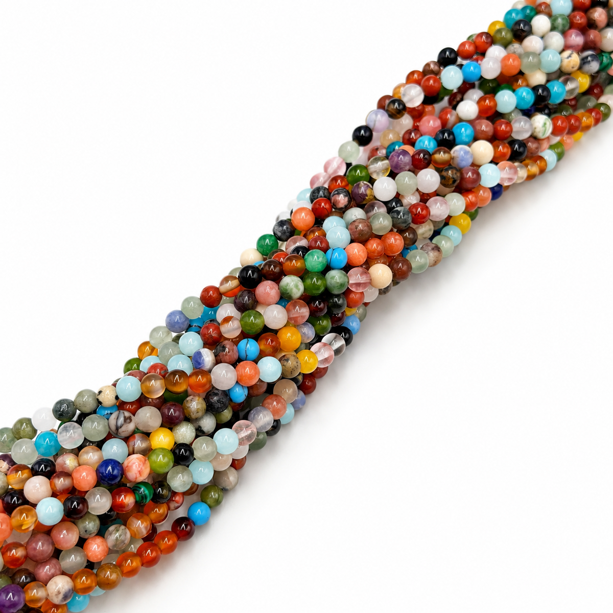 Naturstens Mix Perler – Runde (4mm) - Uniq Perler - 126109