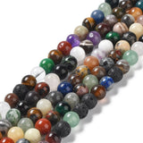 Naturstens Mix Perler – Runde (4mm) - Uniq Perler - 126109