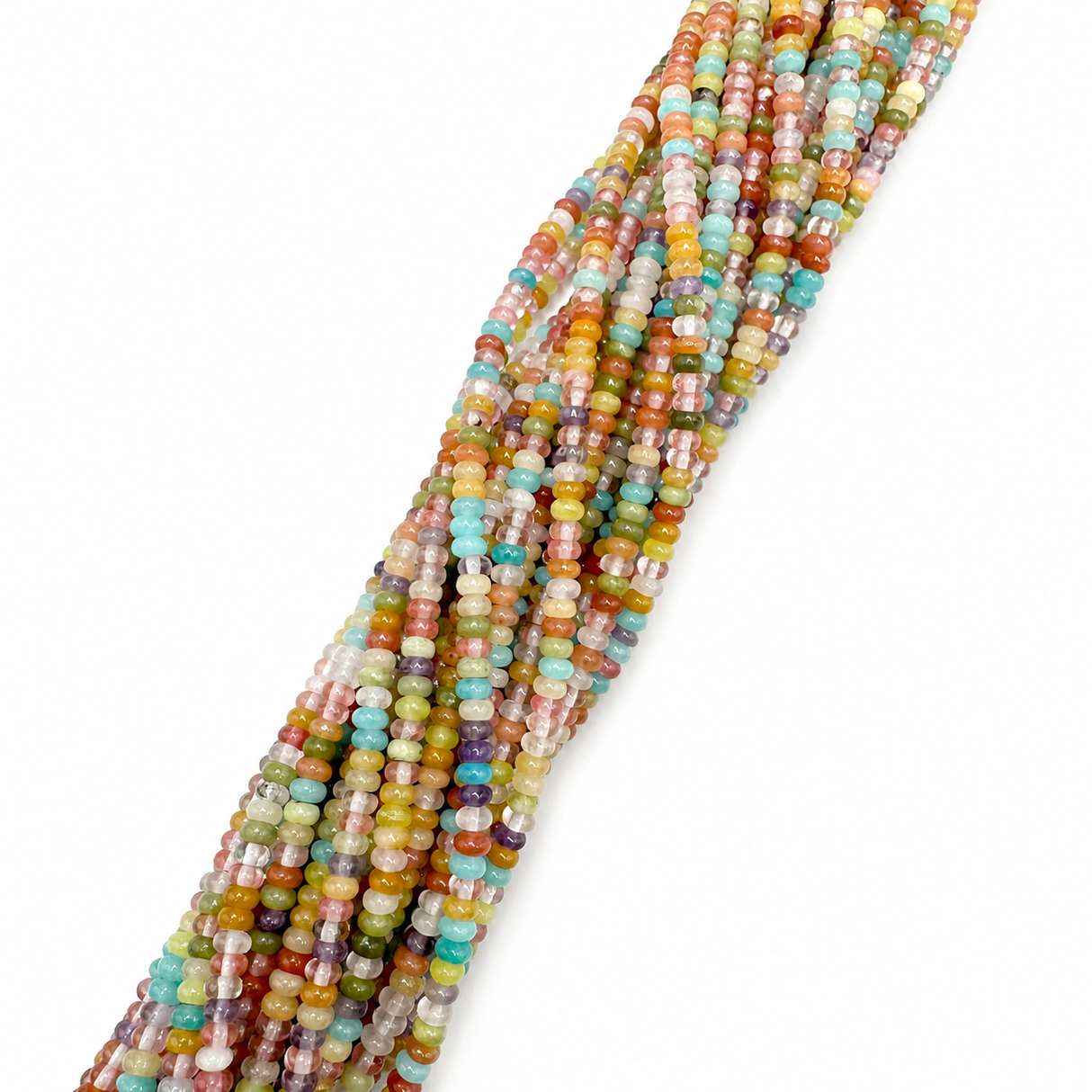 Naturstens Mix – Rondel (4x2mm) - Uniq Perler - 116512