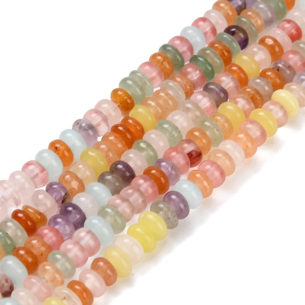 Naturstens Mix – Rondel (4x2mm) - Uniq Perler - 