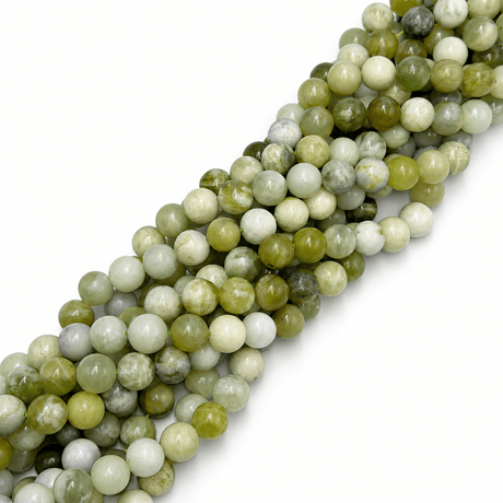 New Jade Perler – Grøn, Runde (12mm) - Uniq Perler - 125922