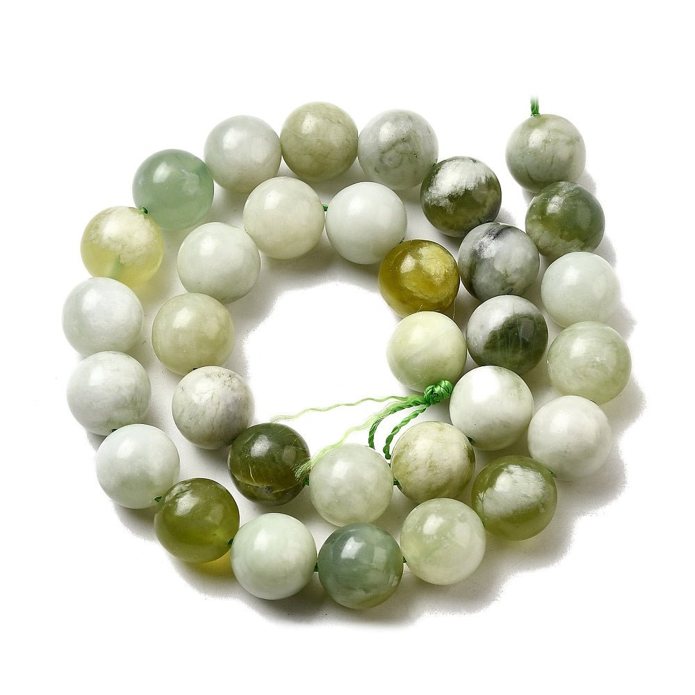 New Jade Perler – Grøn, Runde (12mm) - Uniq Perler - 125922