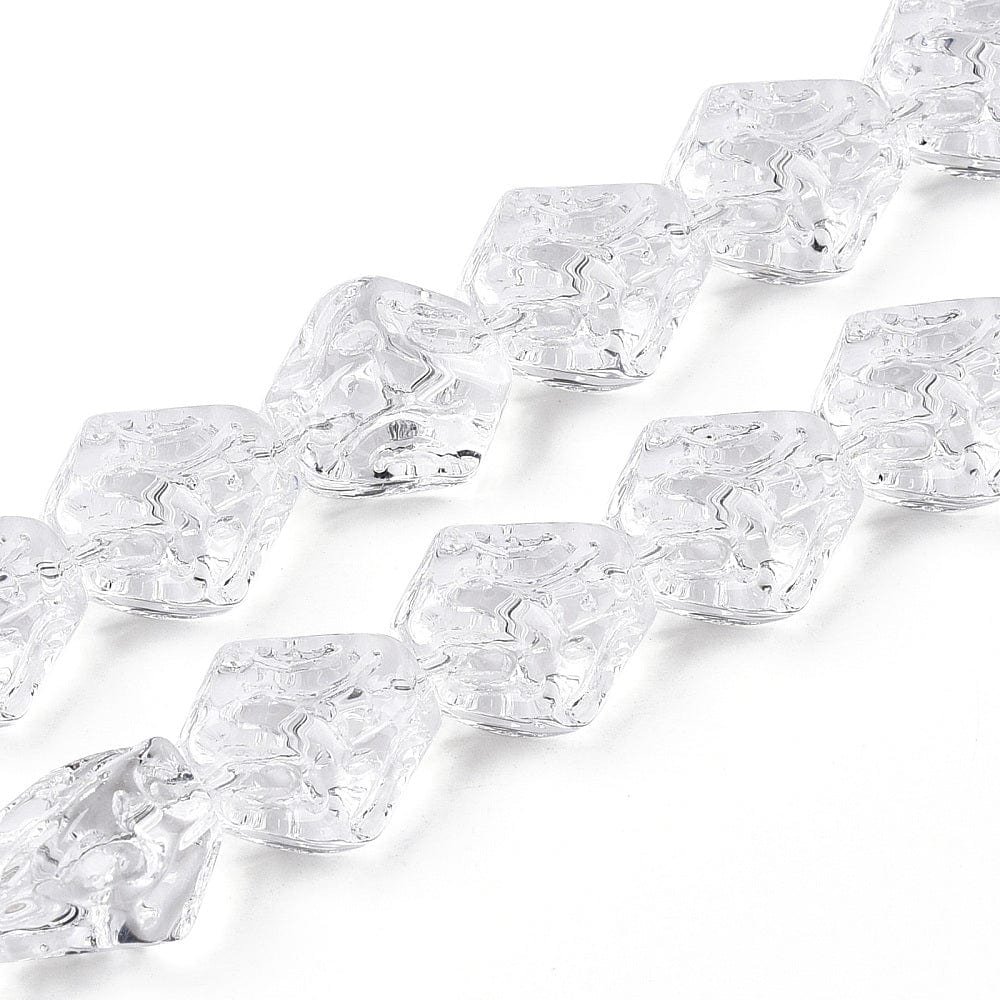 Nugget Formet Glasperler - Klar (9,5 - 14mm) - Uniq Perler - 114185