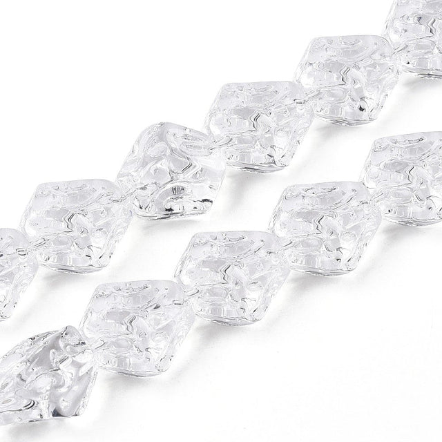 Nugget Formet Glasperler - Klar (9,5 - 14mm) - Uniq Perler - 114185