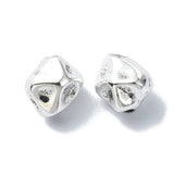 Nugget Formet Perler, Forsølvet, (7x6,5mm, 10 stk.) - Uniq Perler - 112313