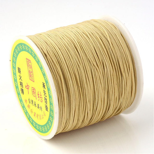 Nylonsnor – Gul (0,8mm) 90m - Uniq Perler - 