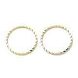 O - Ringe Med Mønster – 18K forgyldt (20mm) 6 stk. - Uniq Perler - 