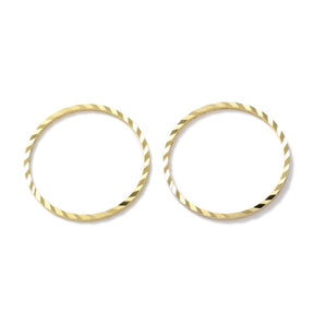 O - Ringe Mit Muster – 18K vergoldet (20mm) 6 Stk. - Uniq Perler - 