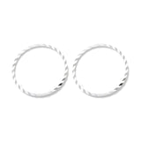 O - Ringe Med Mønster – 925 Sølvbelagt (20mm) 6 stk. - Uniq Perler - 