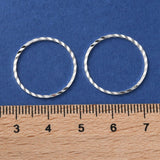 O - Ringe Med Mønster – 925 Sølvbelagt (20mm) 6 stk. - Uniq Perler - 