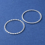 O - Ringe Med Mønster – 925 Sølvbelagt (20mm) 6 stk. - Uniq Perler - 