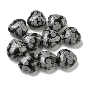 Obsidianperle – Topfgebohrtes Herz (15,5mm) - Uniq Perler - 117300