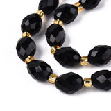 Obsidian Perler – Facetterede Ovale (8~9x6~8mm) - Uniq Perler - 