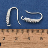 Ohrketten mit kubischem Zirkonia – langlebiges, versilbertes Messing (16,5x9x4 mm)
