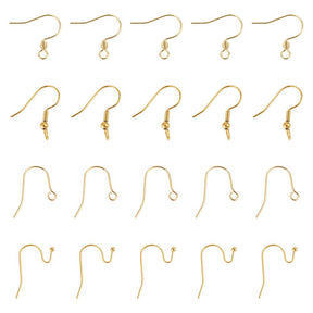 Ørekroge – 18K Forgyldt Stål, Mix Former (11~21x15~21mm) - Uniq Perler - 122922