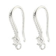 Ear Hooks With Cubic Zirconia – Long-lasting Silver-plated Brass (19x9x3mm)
