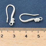 Ear Hooks With Cubic Zirconia – Long-lasting Silver-plated Brass (19x9x3mm)
