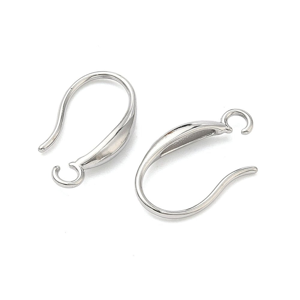 Ørekroge Med Øje – Langtidsholdbar Platinbelagt Stål (19mm) - Uniq Perler - 119119