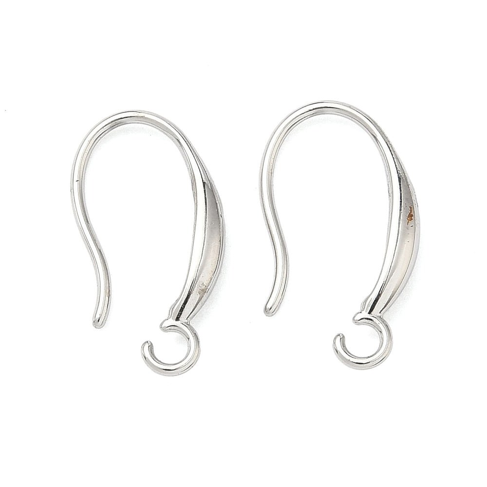 Ørekroge Med Øje – Langtidsholdbar Platinbelagt Stål (19mm) - Uniq Perler - 119119