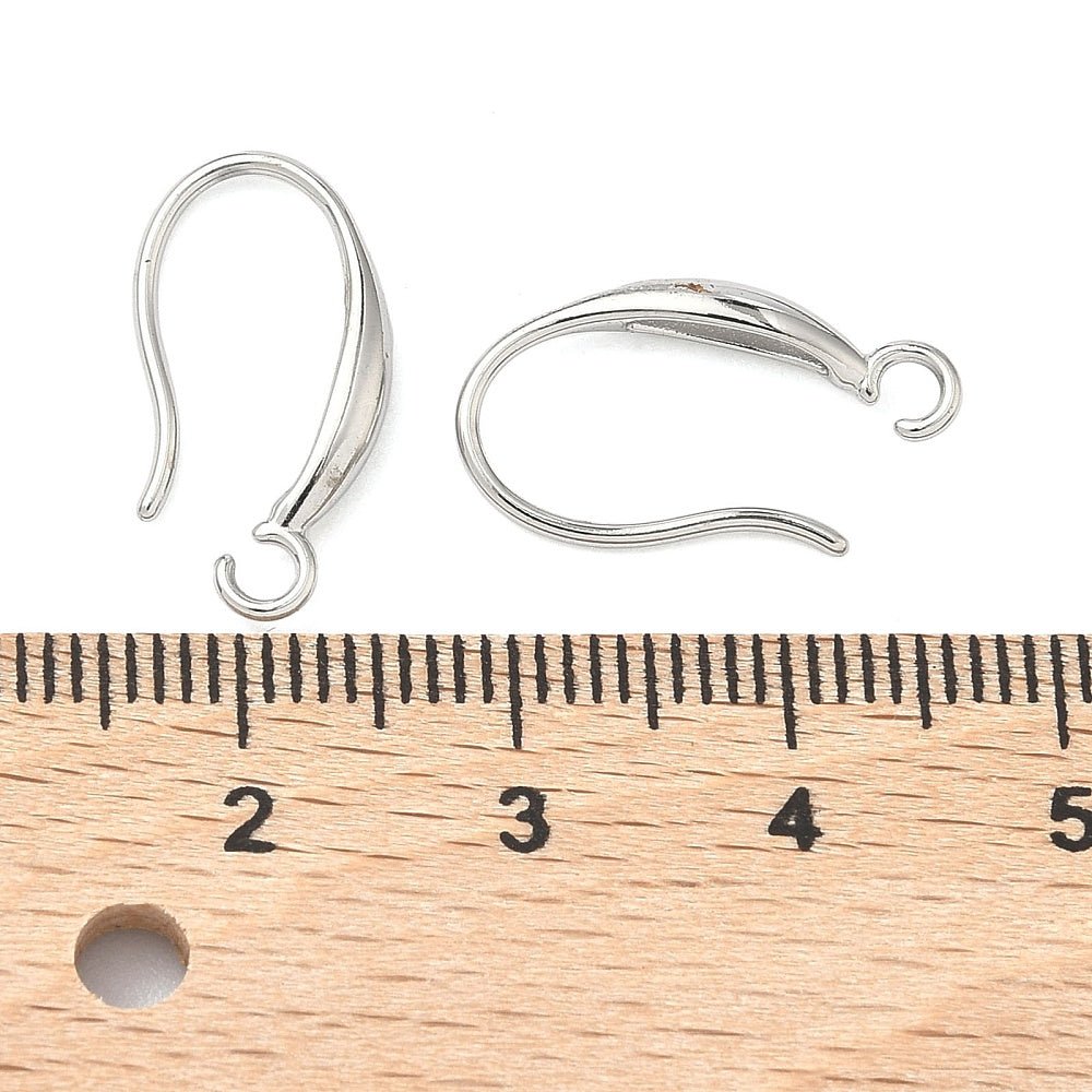 Ørekroge Med Øje – Langtidsholdbar Platinbelagt Stål (19mm) - Uniq Perler - 119119