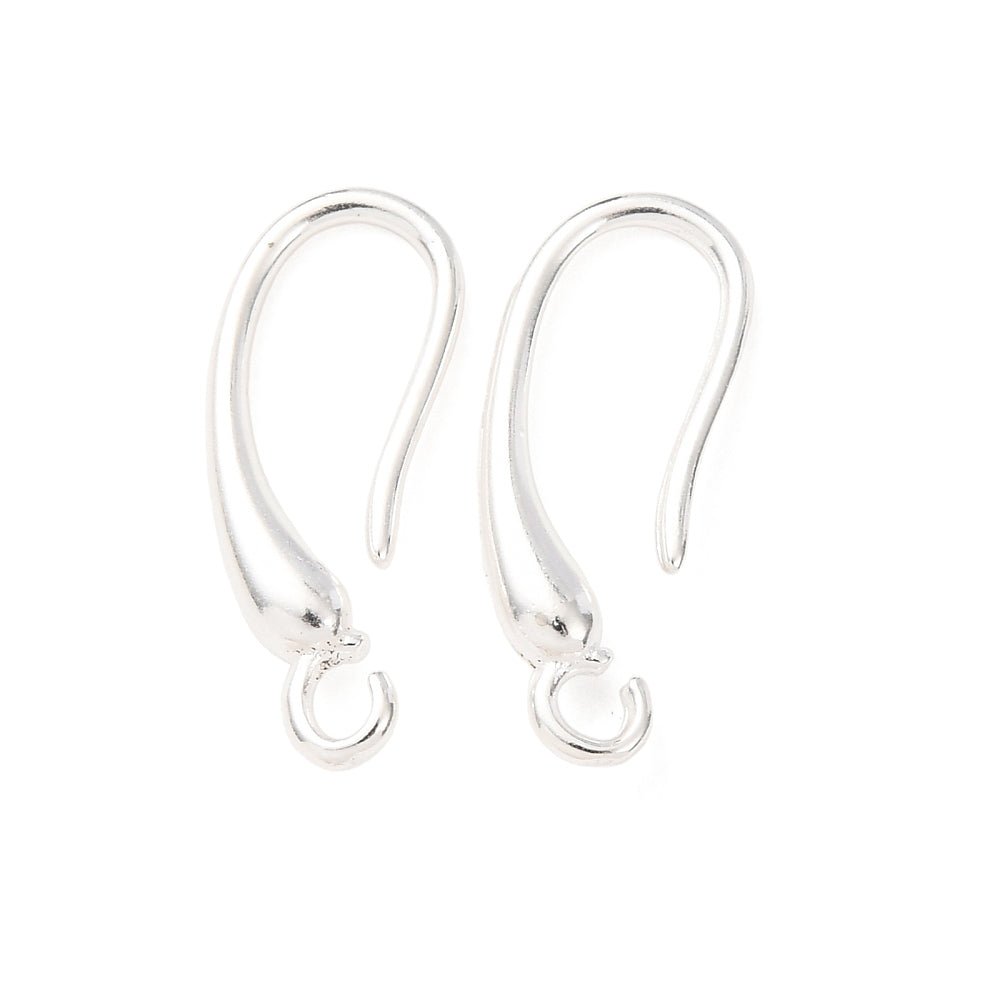 Ørekroge Med Øsken – 925 Sterling Sølv Belagt Messing (16,5x2,5mm) 2 stk. - Uniq Perler - 122629