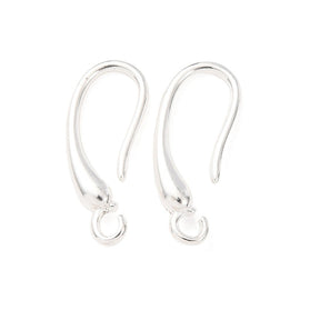 Ørekroge Med Øsken – 925 Sterling Sølv Belagt Messing (16,5x2,5mm) 2 stk. - Uniq Perler - 122629