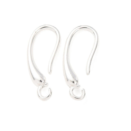 Ørekroge Med Øsken – 925 Sterling Sølv Belagt Messing (16,5x2,5mm) 2 stk. - Uniq Perler - 122629