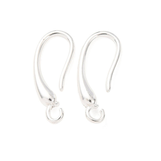 Ørekroge Med Øsken – 925 Sterling Sølv Belagt Messing (16,5x2,5mm) 2 stk. - Uniq Perler - 122629