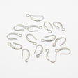 Ohrhaken Mit waagerechter Öse – langlebiges versilbertes Messing (21x9x1,5mm)
